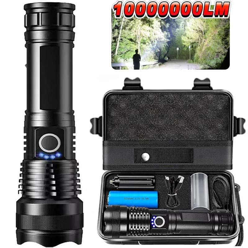 COFFRET LAMPE TORCHE 8000 LUMEN BATTERIE RECHARGEABLE